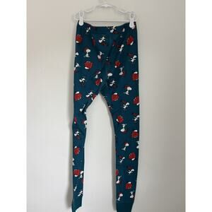 Hanna Andersson Adult Unisex Peanuts Winter Snoopy Long John Pajama Pant Small